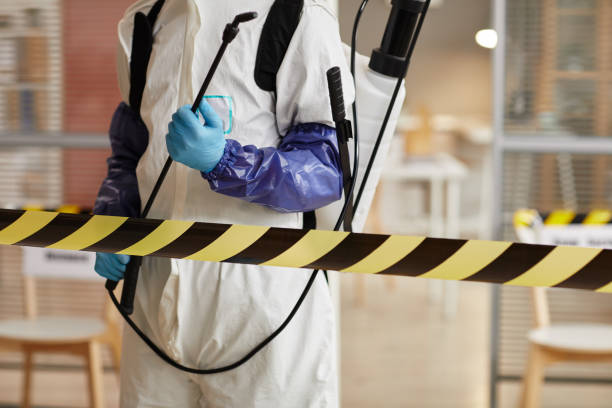 Professional Biohazard technician working in Oark, AR